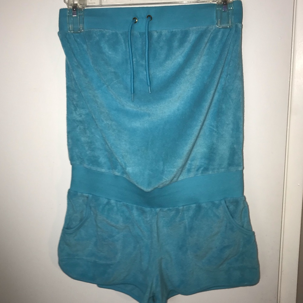 Joe Boxer Blue Towel Romper Coverup